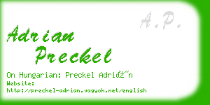 adrian preckel business card